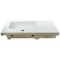 Rectangular White Ceramic Wall Mounted or Drop In Sink